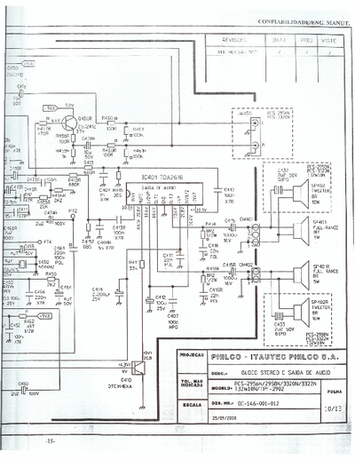 Philco PCS2959 Schematic for philco pcs2956